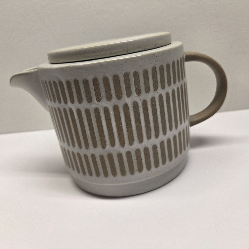 Modern Boho Ceramic Tea Pot Loose Leaf Steep 4 Cup Minimalist Neutral - Picture 6 of 12